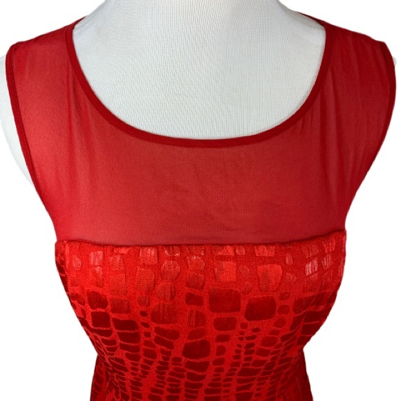 Mac + Jac Red Sheath Sleeveless Dress Size L - Picture 4 of 8